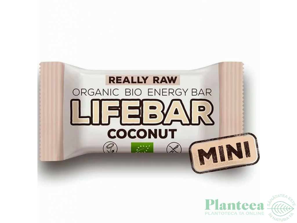 Baton energizant cocos raw bio 25g - LIFEBAR