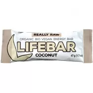 Baton energizant cocos raw bio 47g - LIFEBAR