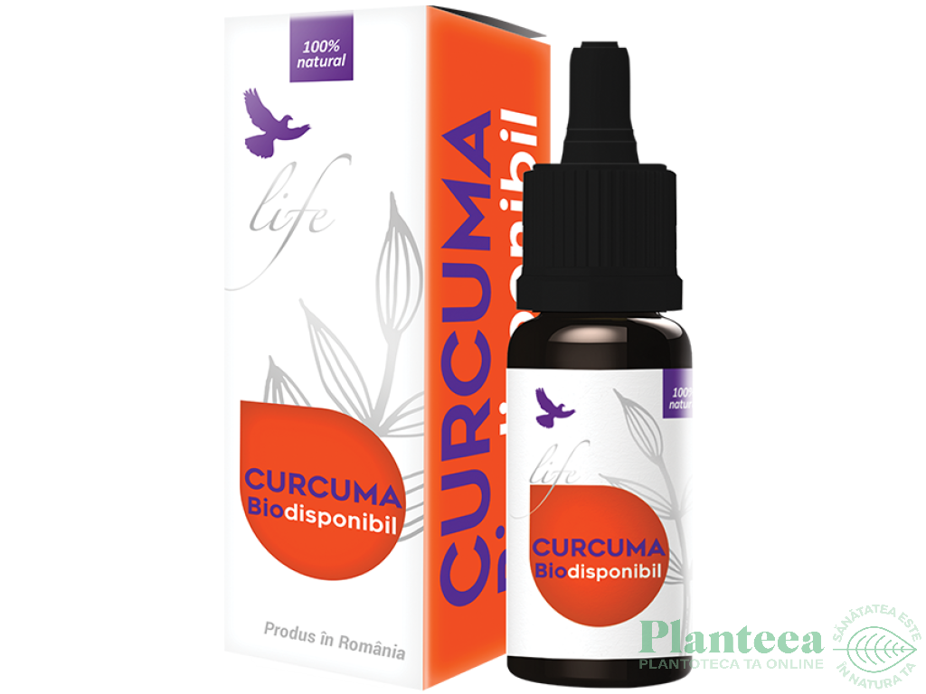 Ulei esential integral curcuma biodisponibil 10ml - LIFE