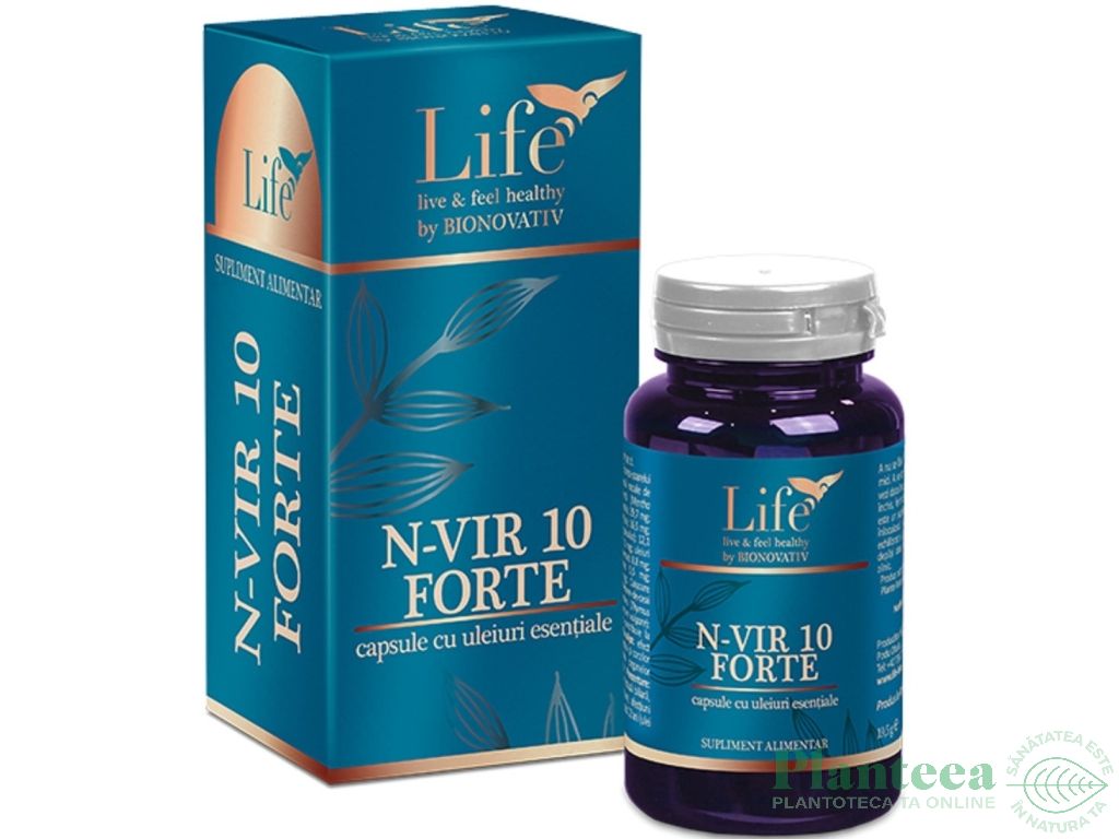 Capsule uleiuri esentiale integrale N~VIR 10 Forte 30cps - LIFE