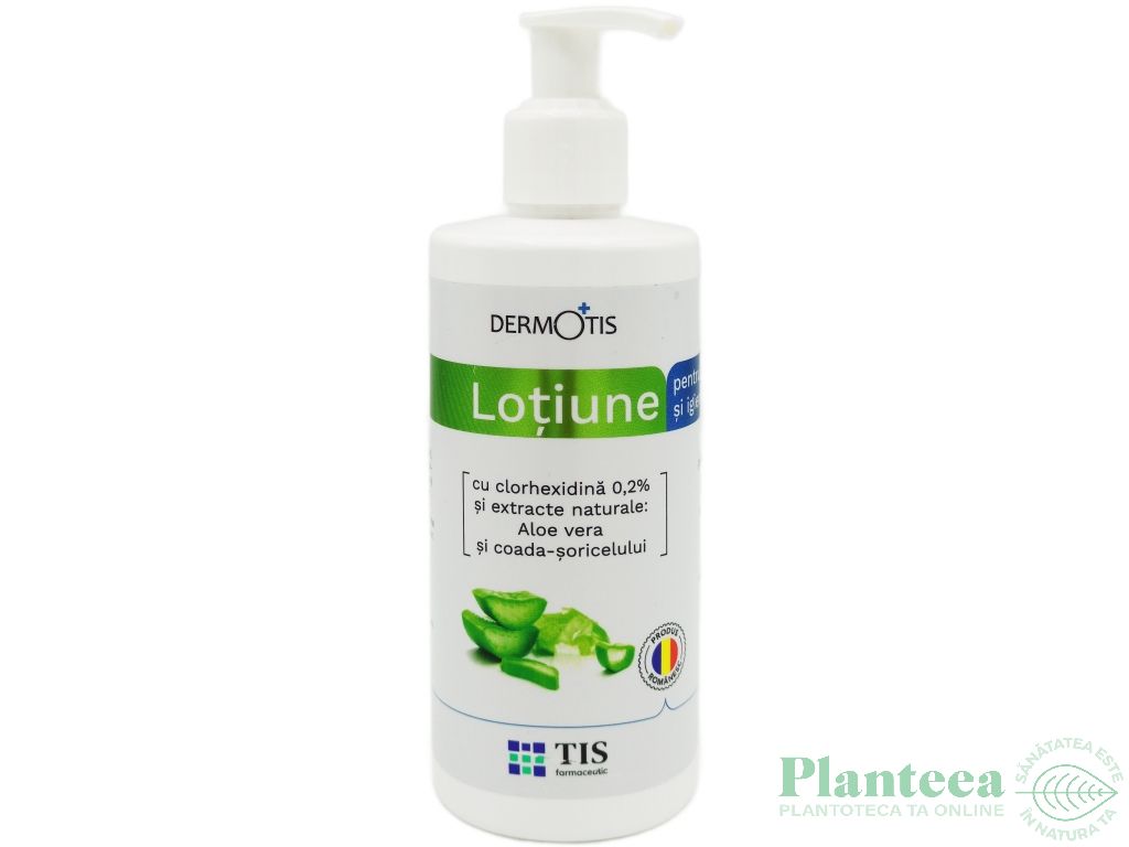 Lotiune clorhexidina 0,2% extracte naturale DermoTis pompita 300ml - TIS