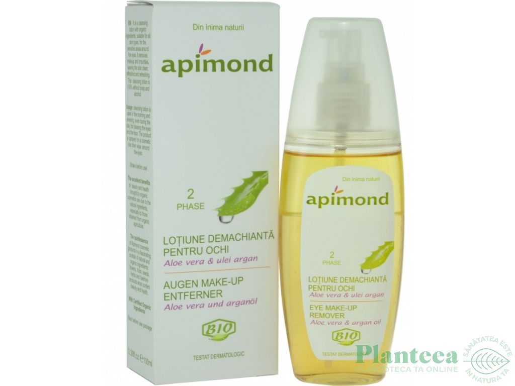 Lotiune demachianta ochi aloe argan bio 100ml - APIMOND