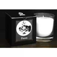 Candela sticla ceara soia Zodiac Pisces 130g - D`ECO