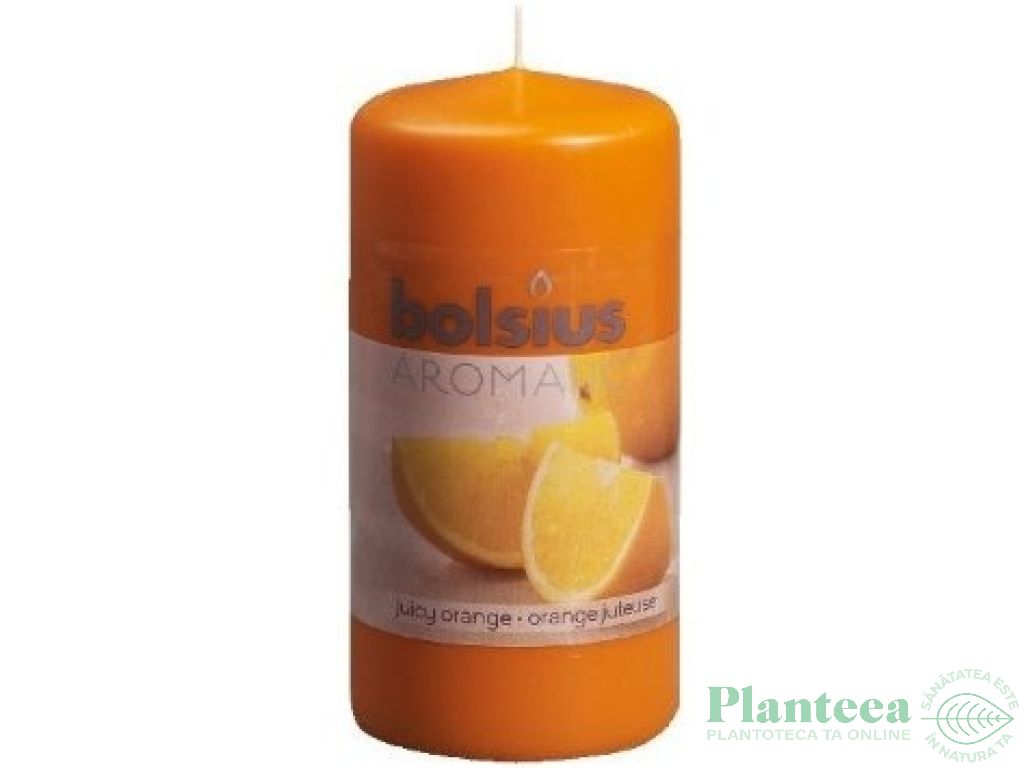 Lumanare parfumata stalp 33h portocala 260g - BOLSIUS