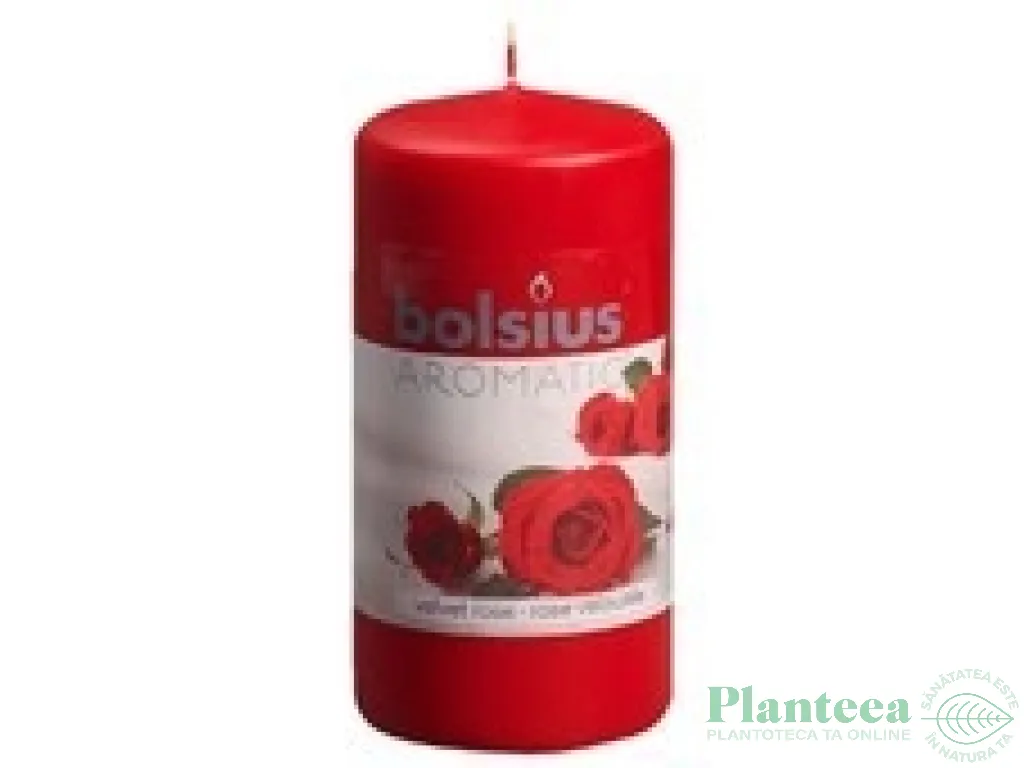 Lumanare parfumata stalp 33h trandafir 260g - BOLSIUS