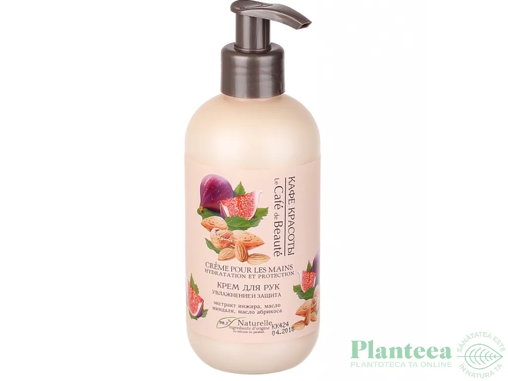 Crema maini hidratanta protectoare smochine migdale 250ml - BEAUTY CAFE