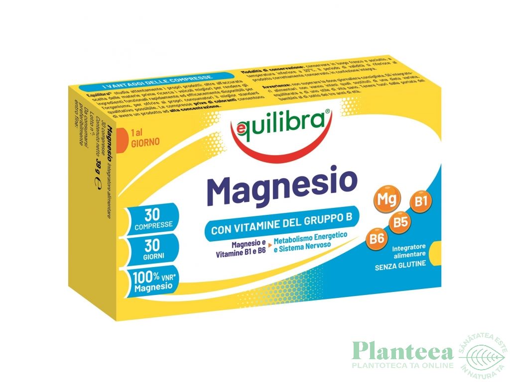 Magneziu vitamine grupa B 30cps - EQUILIBRA