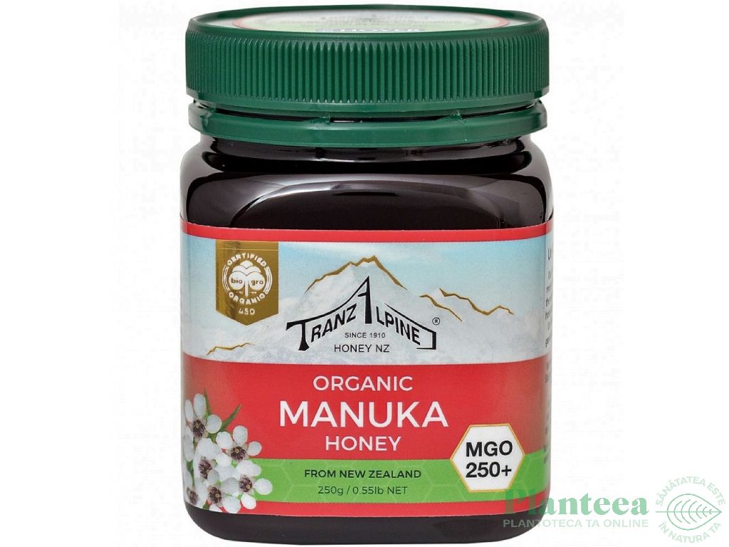 Miere manuka mgo250+ bio 250g - TRANZALPINE