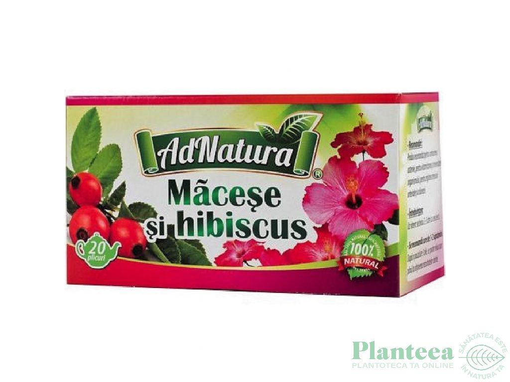 Ceai macese hibiscus 20dz - ADNATURA