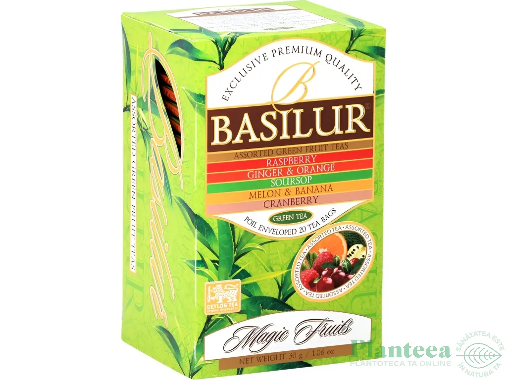 Ceai verde ceylon Magic Fruits asortat 5sort 1,5x25dz - BASILUR