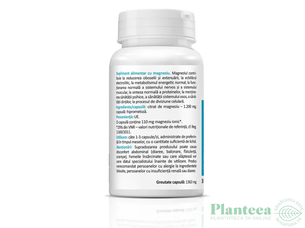 Magneziu citrat 1200mg 30cps - ZENYTH