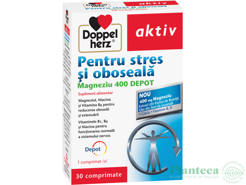 Pentru stres oboseala magneziu 400 depot Aktiv 30cp - DOPPEL HERZ