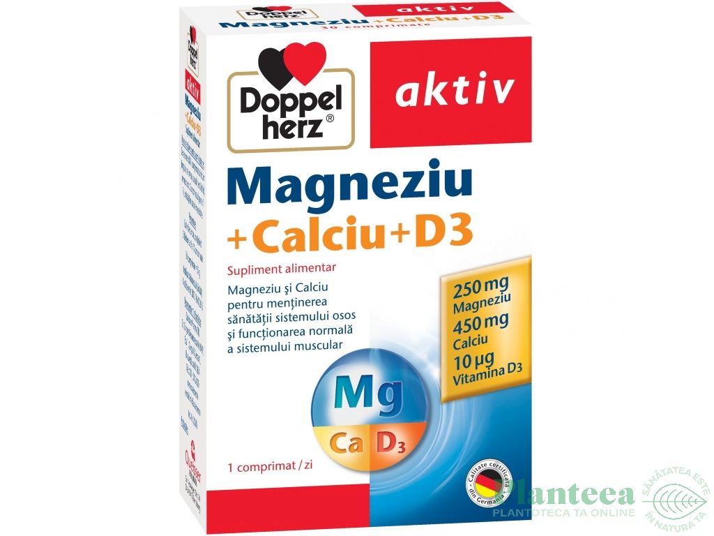 Magneziu Ca D3 30cp - DOPPEL HERZ
