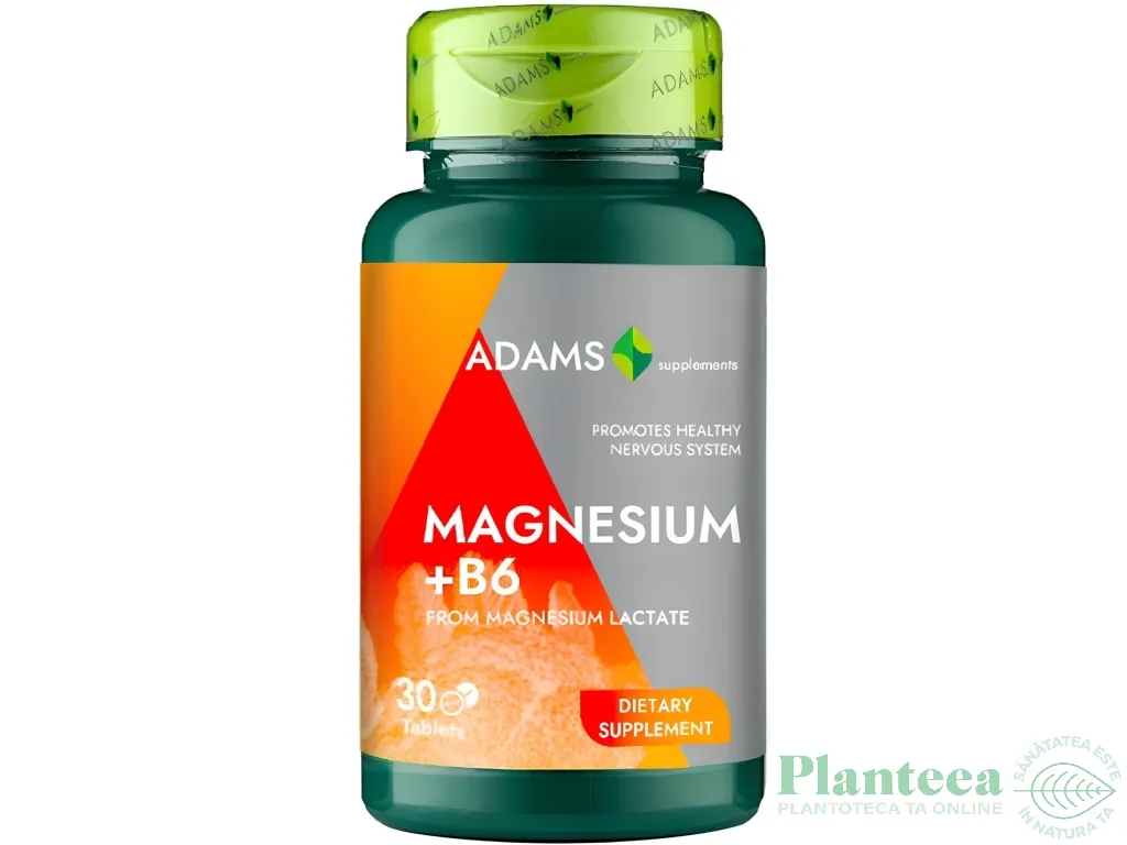 Magneziu B6 30cp - ADAMS SUPPLEMENTS