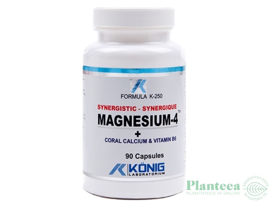 Magneziu calciu coral vitamina B6 90cps - KONIG