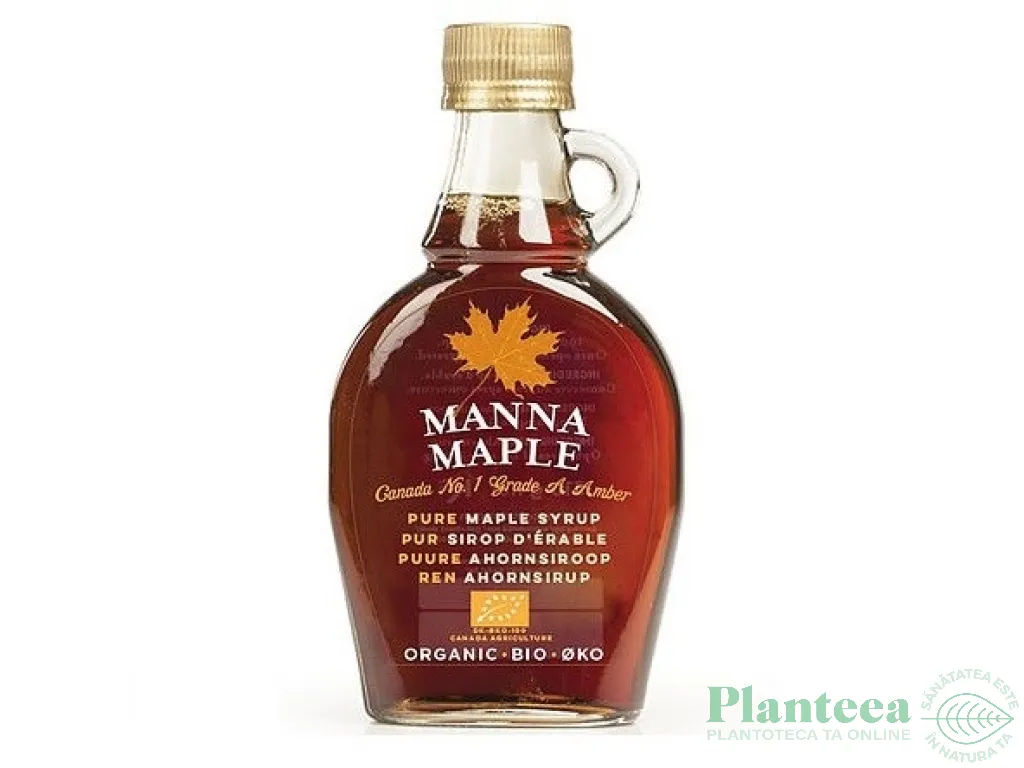 Indulcitor sirop artar grad A pur bio 250g - MANNA MAPLE