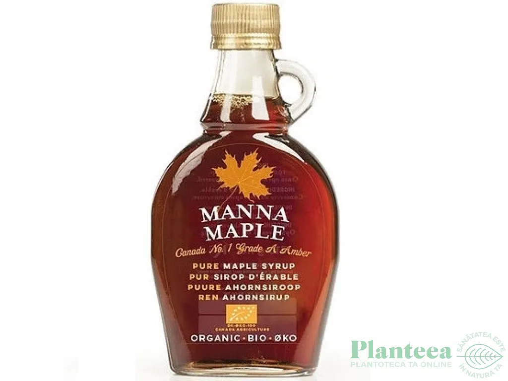 Indulcitor sirop artar grad A pur bio 330g - MANNA MAPLE