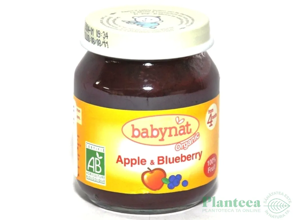 Piure mere coacaze bebe +4luni eco 130g - BABYBIO