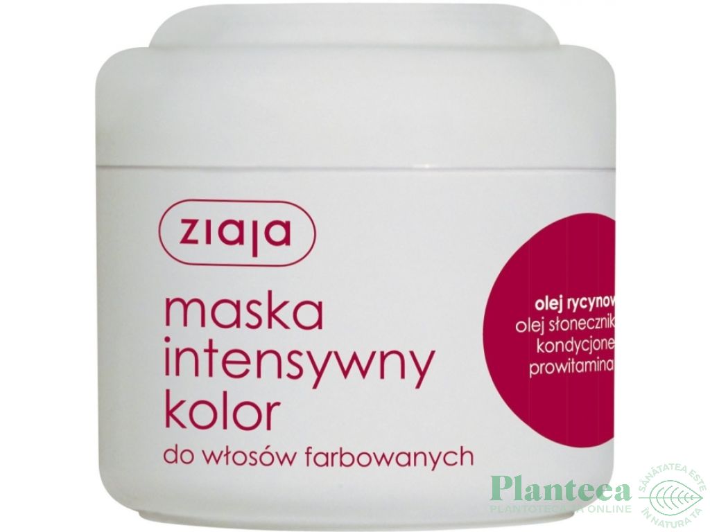 Masca par intensiva protectie culoare ulei ricin fl soarelui 200ml - ZIAJA