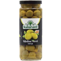 Masline verzi intregi in saramura 340g/366ml - NATURAVIT