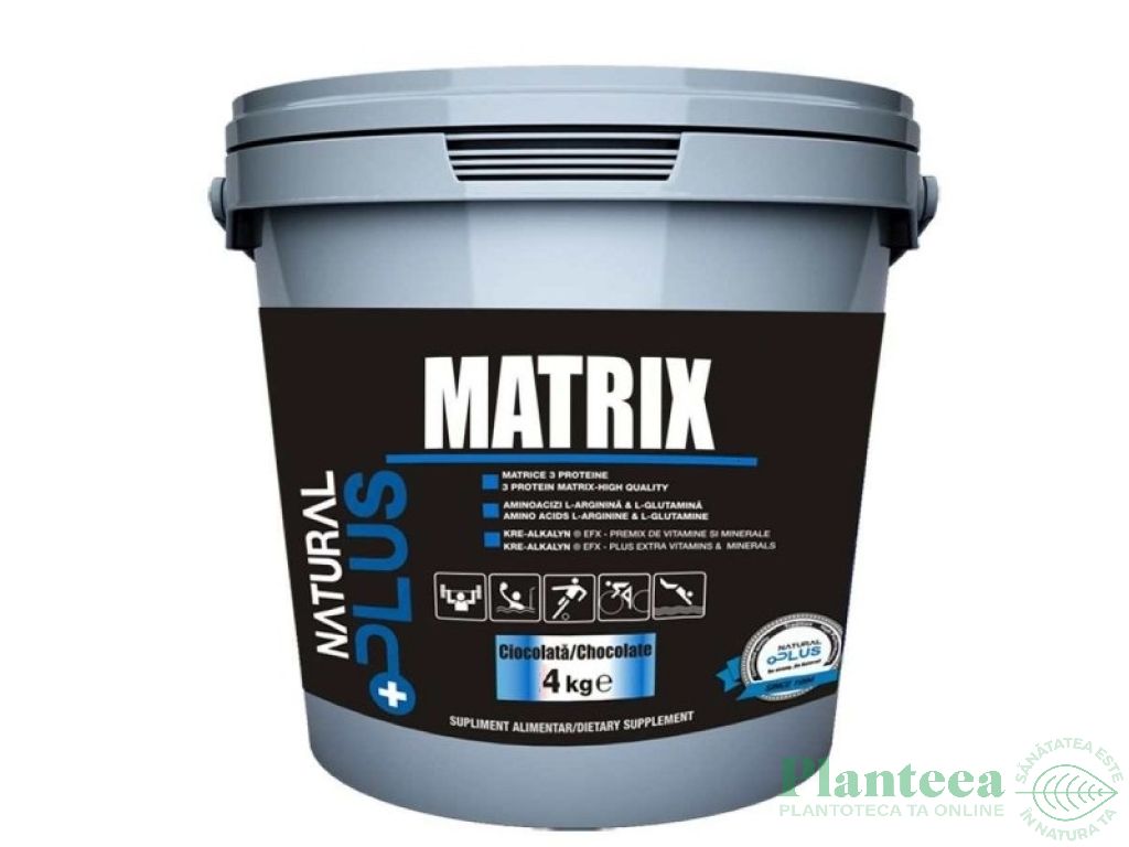 Pulbere proteica mix 4sort Matrix 4kg - NATURAL PLUS