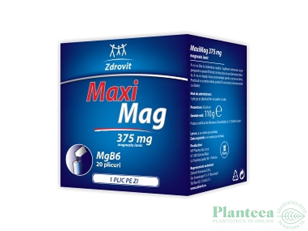 MaxiMag magneziu ionic 375mg 20pl - NATUR PRODUKT