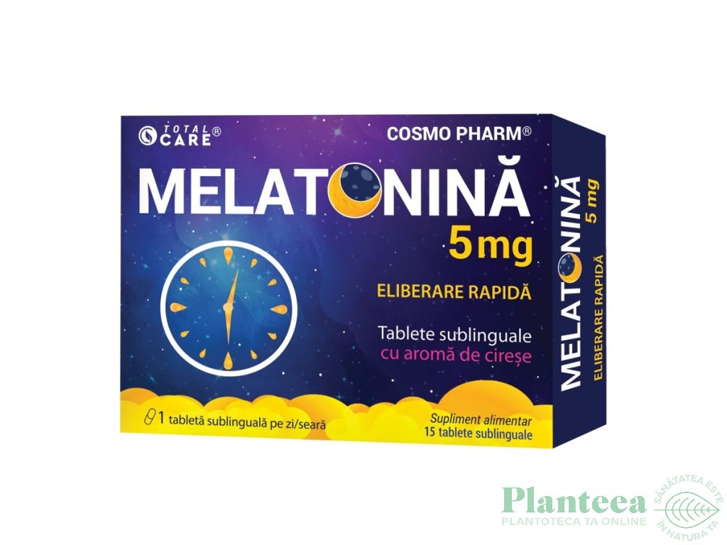 Melatonina 5mg eliberare rapida sublinguale 15cp - COSMO PHARM