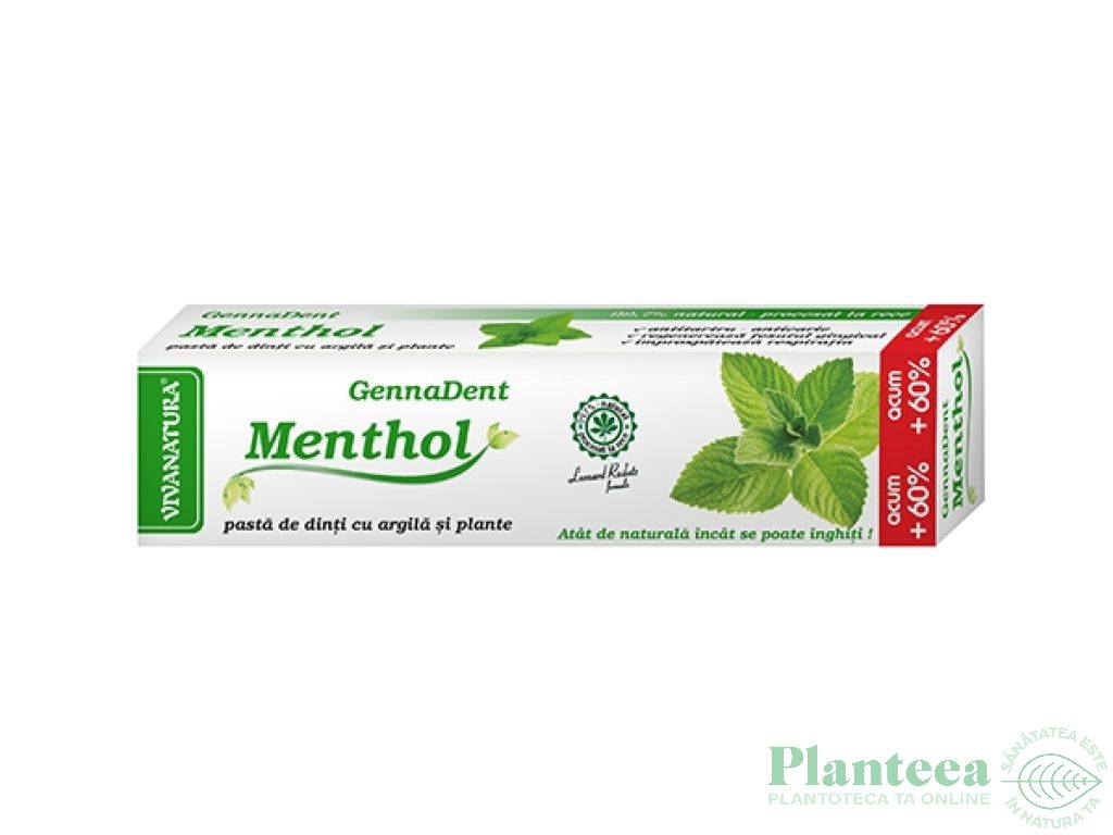 Pasta dinti spumanta Menthol Fresh 80ml - VIVA NATURA