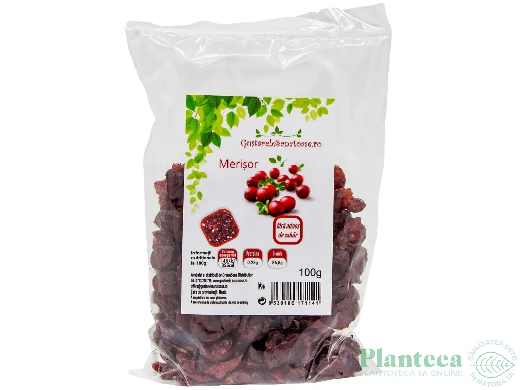 Merisor uscat fara zahar 100g - GREEN SENSE
