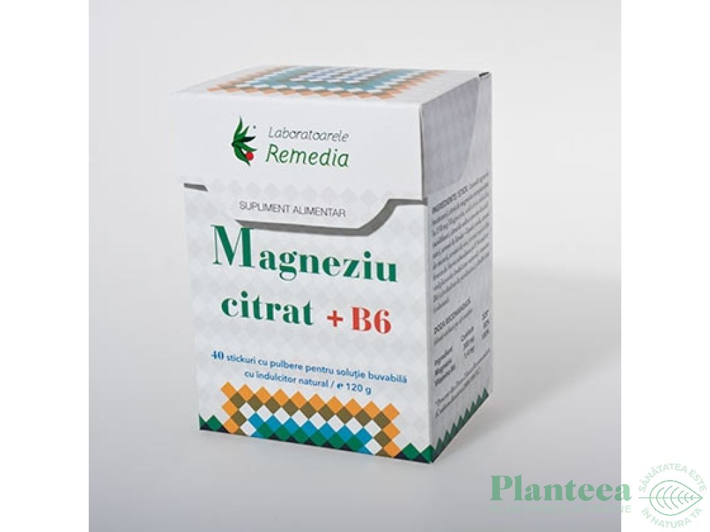 Magneziu citrat B6 40pl - REMEDIA