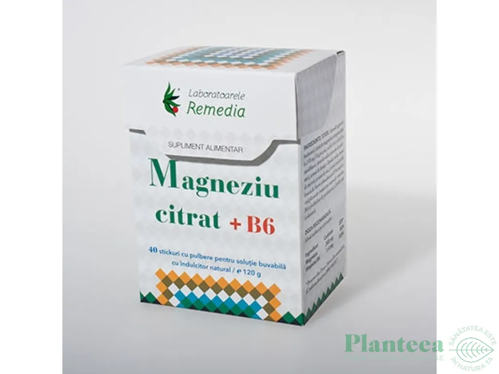 Magneziu citrat B6 40pl - REMEDIA