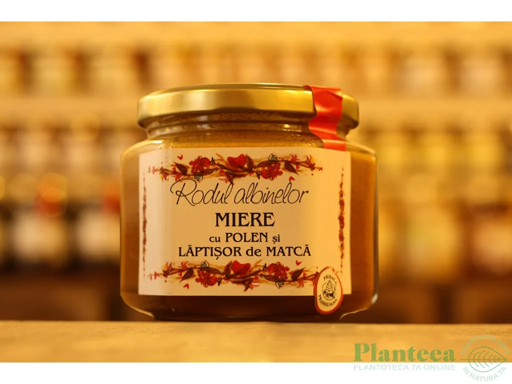 Miere cu polen laptisor matca 400g - PRISACA