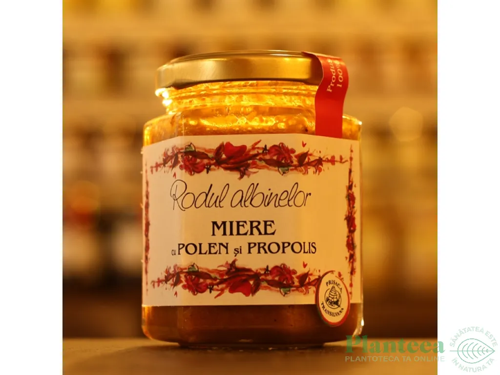 Miere cu polen propolis 200g - PRISACA