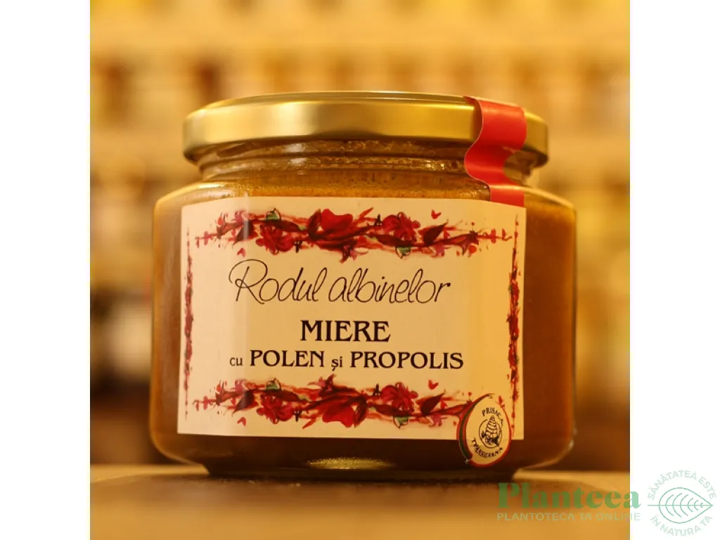 Miere cu polen propolis 400g - PRISACA