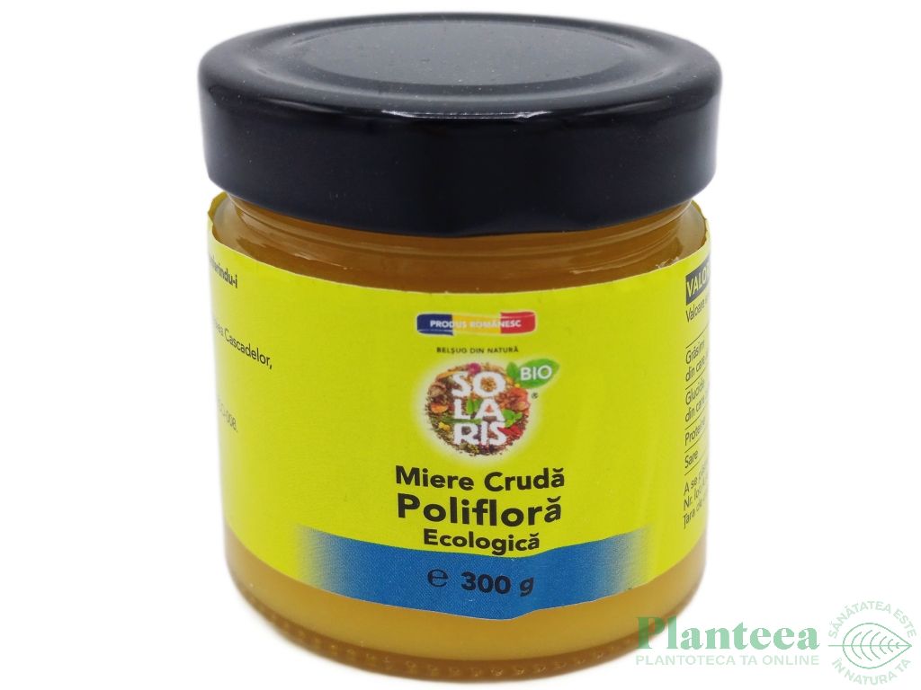 Miere poliflora cruda eco 300g - SOLARIS BIO