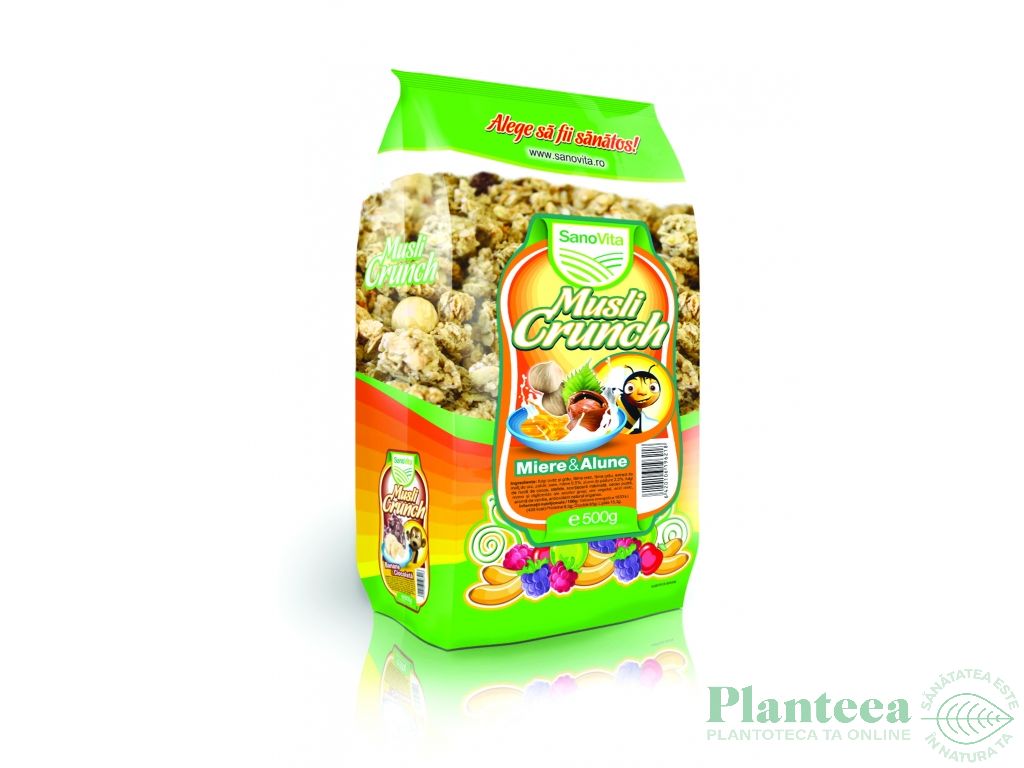 Musli crocant miere alune 500g - SANOVITA