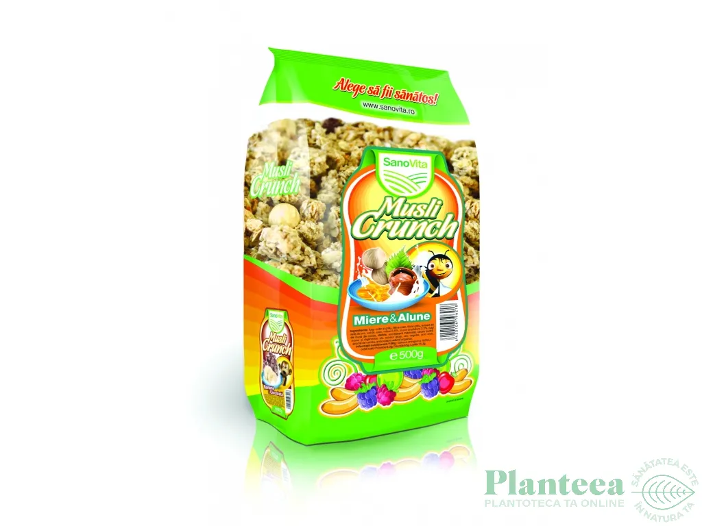 Musli crocant miere alune 500g - SANOVITA