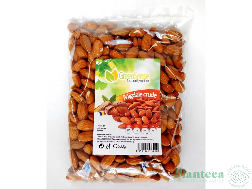 Migdale crude necojite 500g - GREEN SENSE