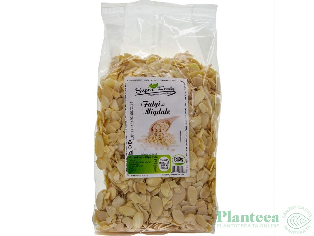 Migdale fulgi 500g - SUPERFOODS