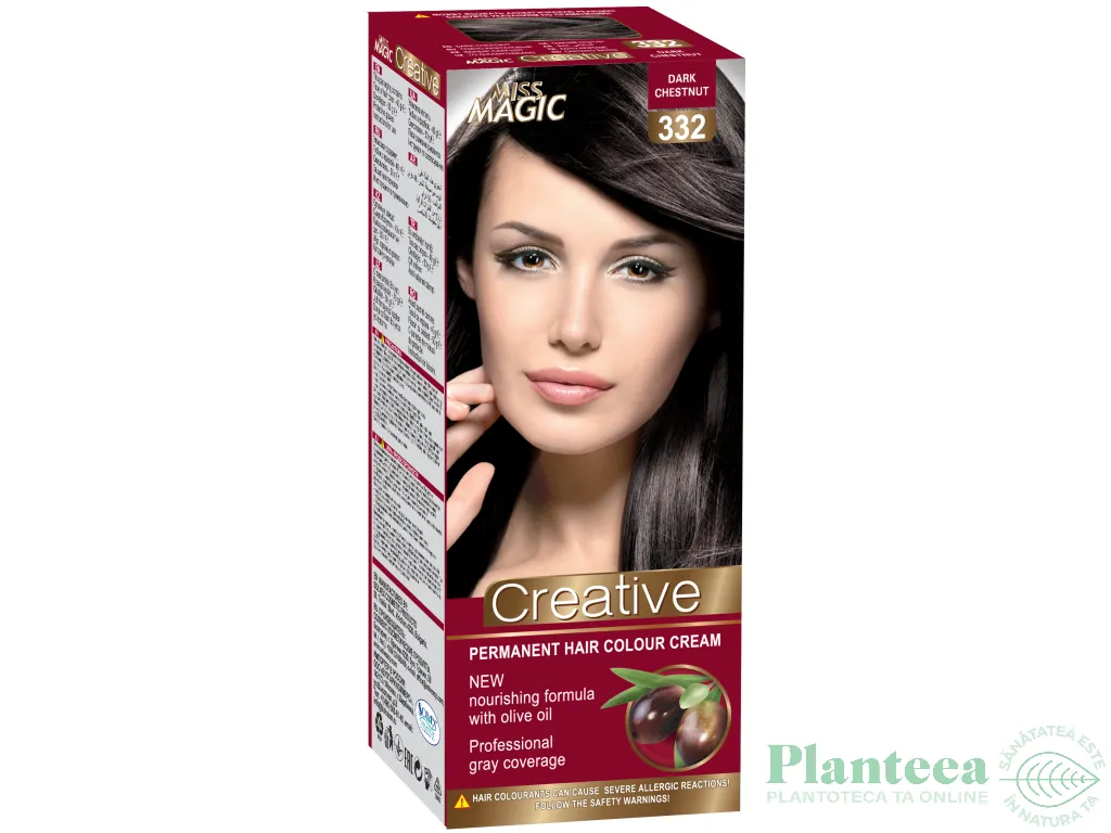 Vopsea par nr332 castaniu inchis 90g - MISS MAGIC CREATIVE