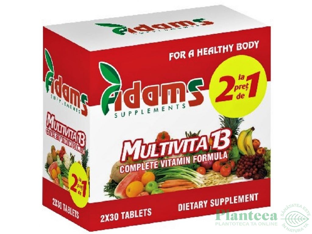 Pachet Multivita13 2x30cp - ADAMS