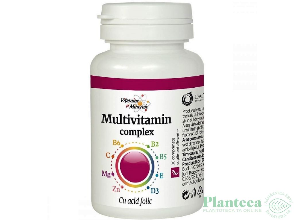 Multivitamin complex acid folic 30cp - DACIA PLANT