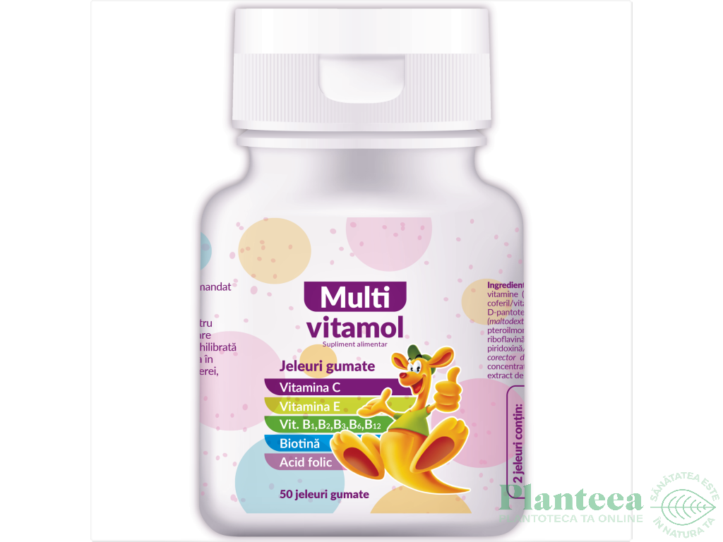 Multivitamol kids jeleuri +4ani 50jl - NATUR PRODUKT