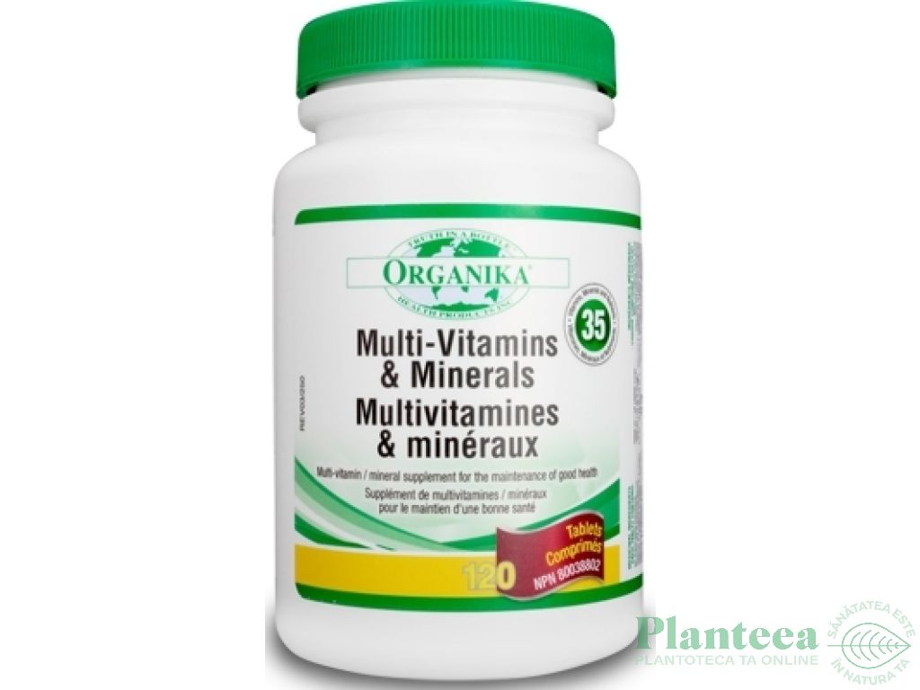 Multivitamine minerale nutrienti 120cp - ORGANIKA HEALTH
