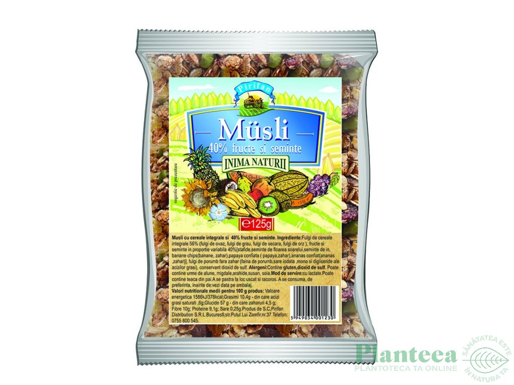 Musli fructe seminte 125g - PIRIFAN