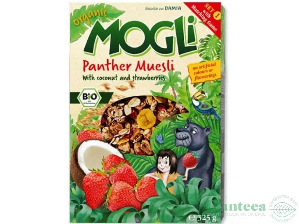 Musli capsuni cocos Pantera 325g - MOGLI