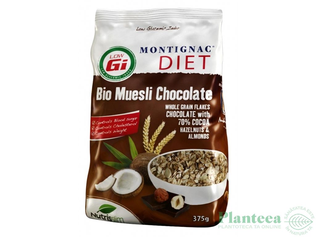 Musli ciocolata Montignac Diet eco 375g - NUTRISSLIM