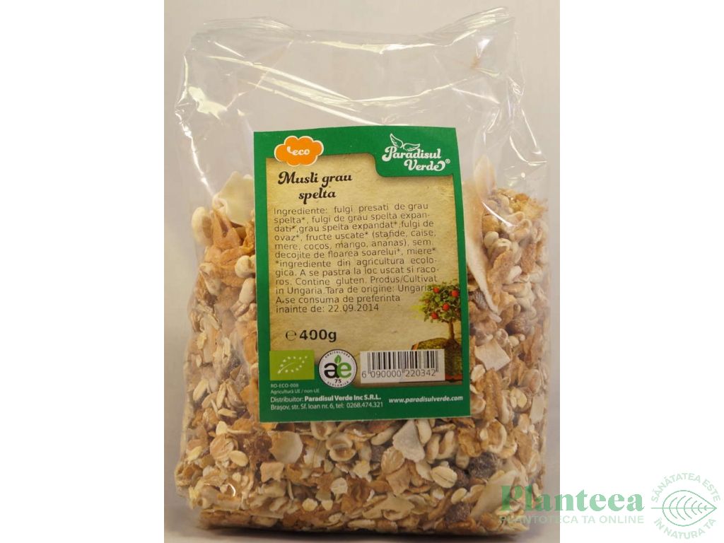 Musli spelta eco 400g - PARADISUL VERDE