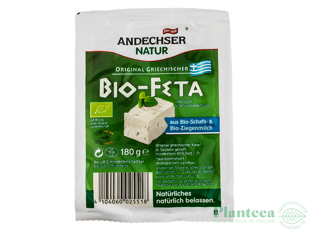 Branza feta 45%gr oaie capra 180g - ANDECHSER