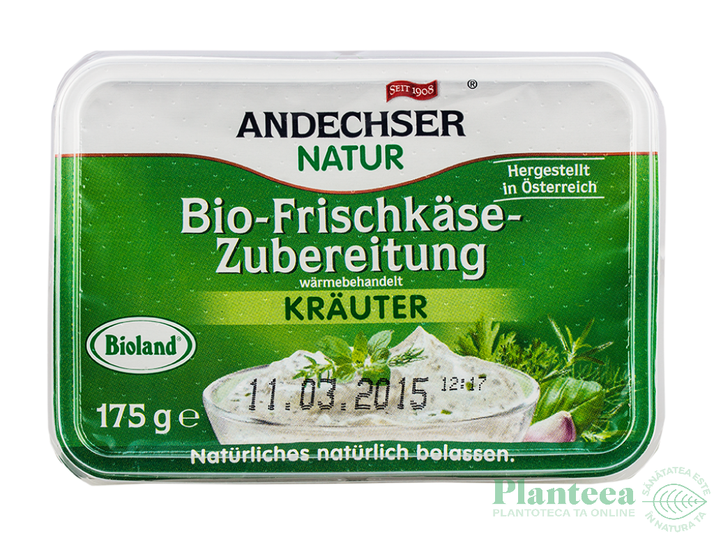 Branza proaspata vaca verdeata 65%gr 175g - ANDECHSER